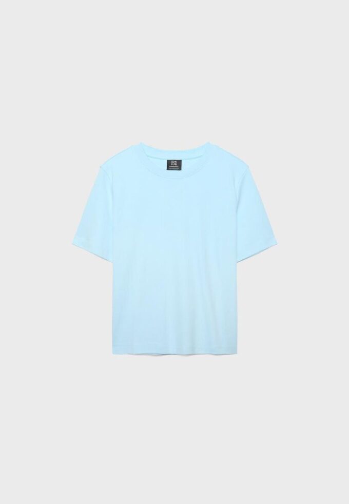 Basics-T-Shirt mit normaler Passform und schwerem Stoff Basics-T-Shirt mit normaler Passform und schwerem Stoff