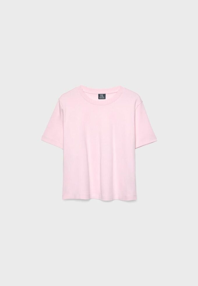 Basics-T-Shirt mit normaler Passform und schwerem Stoff Basics-T-Shirt mit normaler Passform und schwerem Stoff