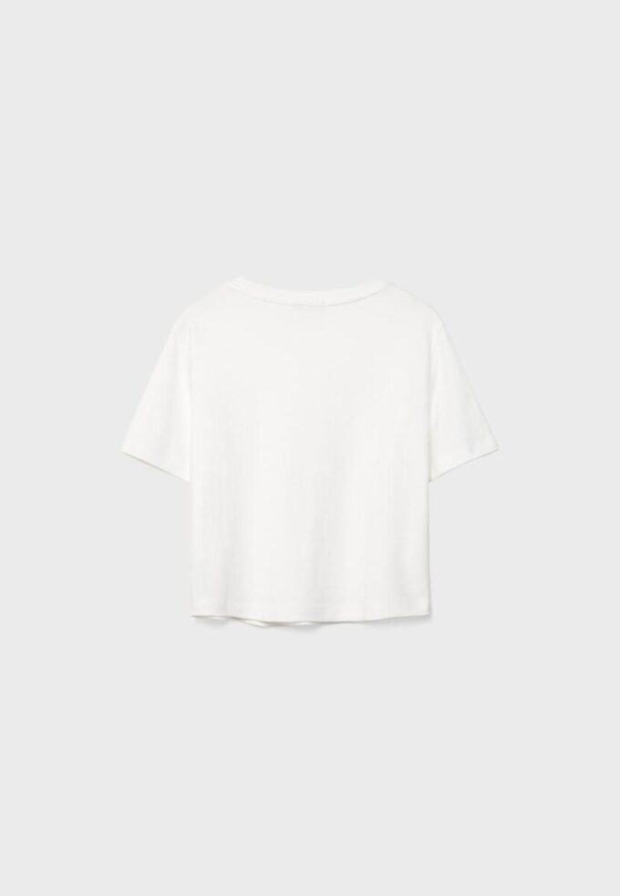 Basics-T-Shirt mit normaler Passform und schwerem Stoff