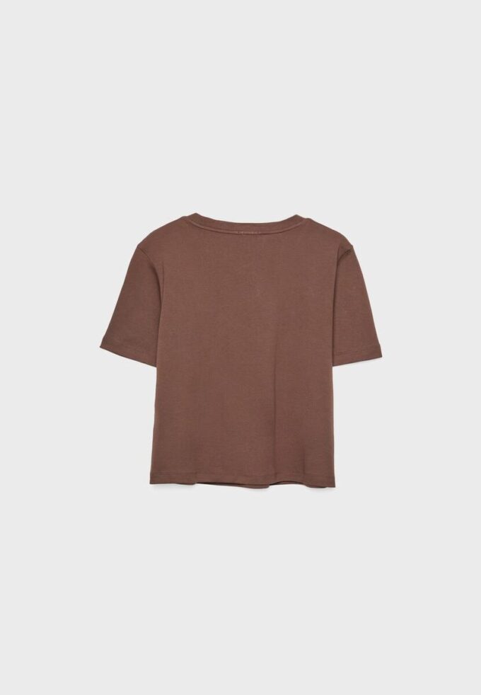 Basics-T-Shirt mit normaler Passform und schwerem Stoff Basics-T-Shirt mit normaler Passform und schwerem Stoff