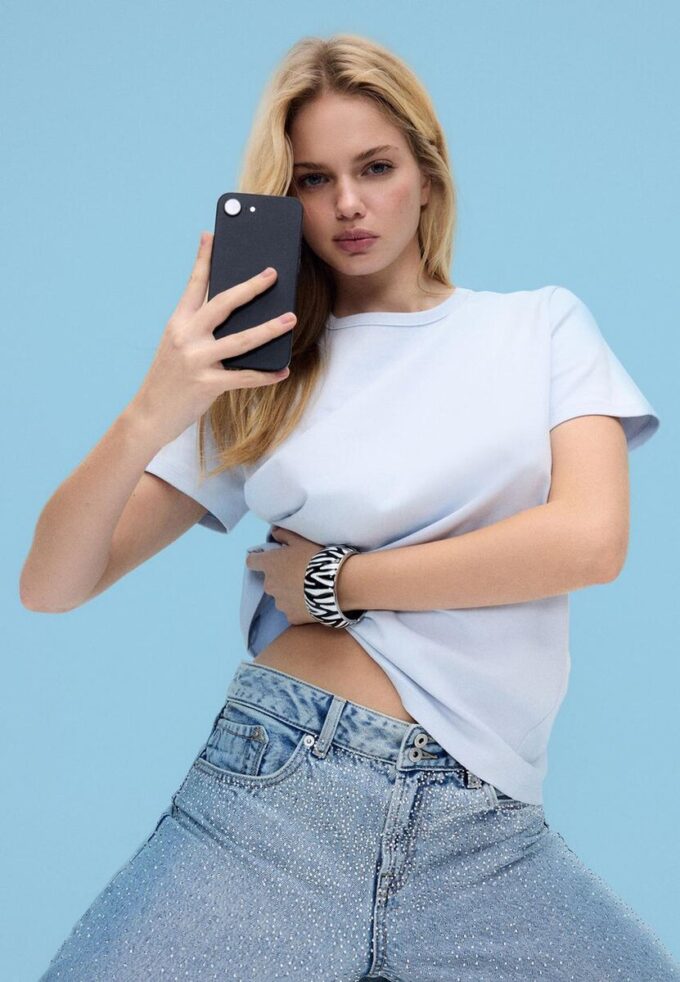 Basics-T-Shirt mit normaler Passform und Soft Touch-Gefühl Basics-T-Shirt mit normaler Passform und Soft Touch-Gefühl