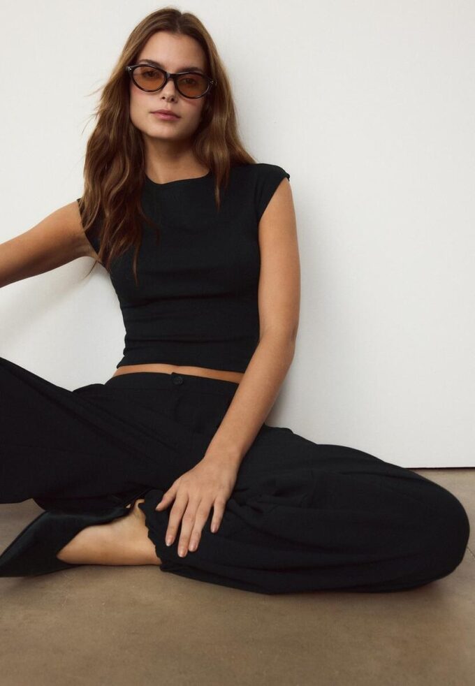 Basics tailliertes Crop-T-Shirt Basics tailliertes Crop-T-Shirt