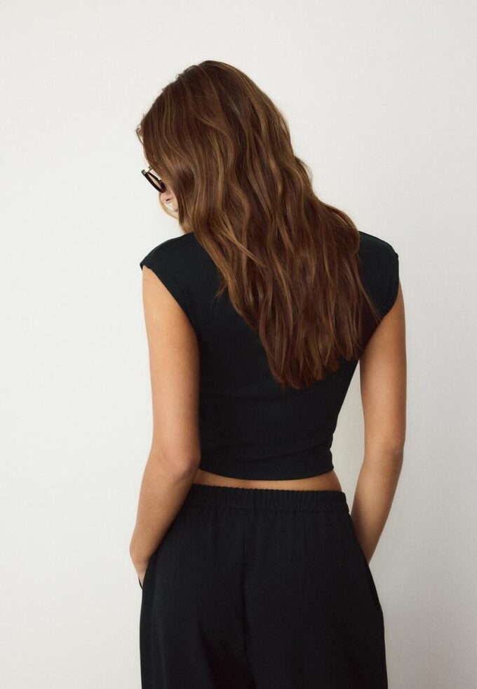 Basics tailliertes Crop-T-Shirt Basics tailliertes Crop-T-Shirt