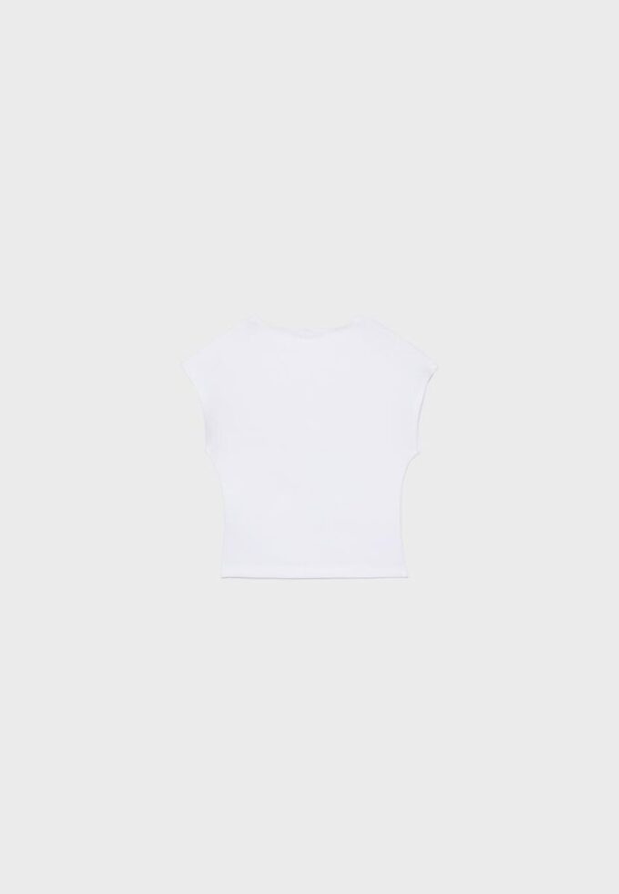 Basics tailliertes Crop-T-Shirt