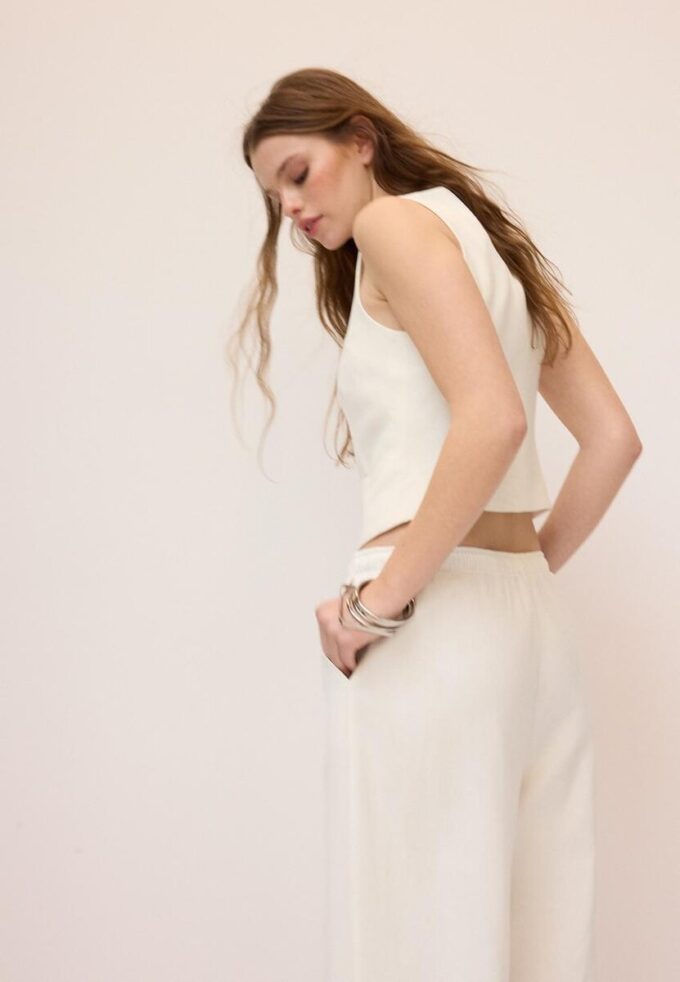 Basics-Weste aus Leinenmischung Basics-Weste aus Leinenmischung