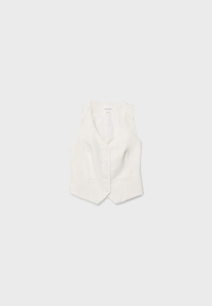 Basics-Weste aus Leinenmischung Basics-Weste aus Leinenmischung