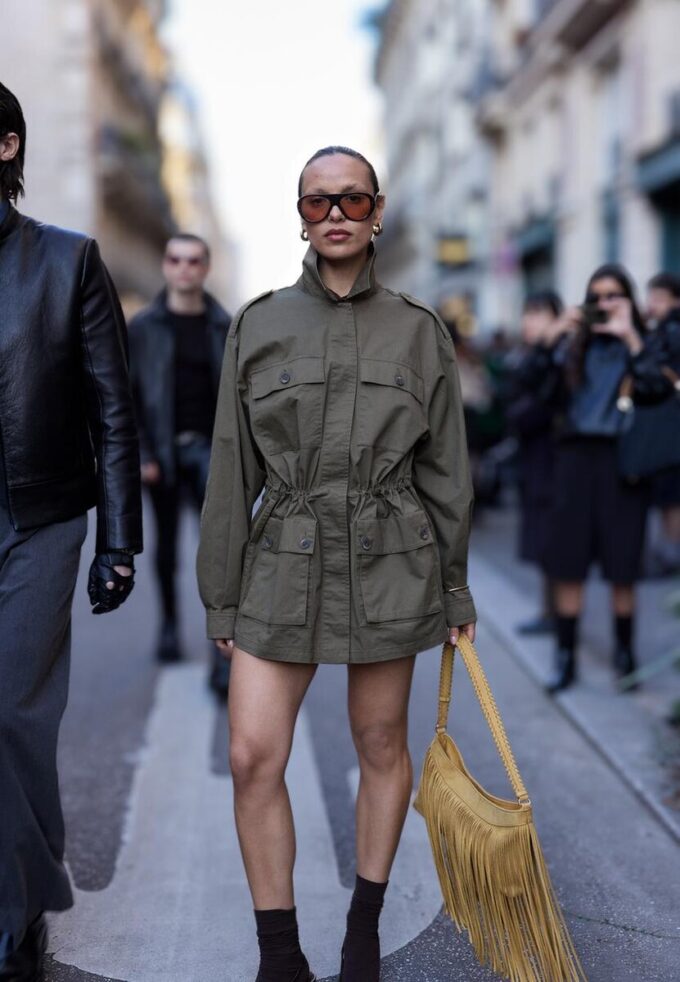 Baumwollparka mit Taschen Baumwollparka mit Taschen