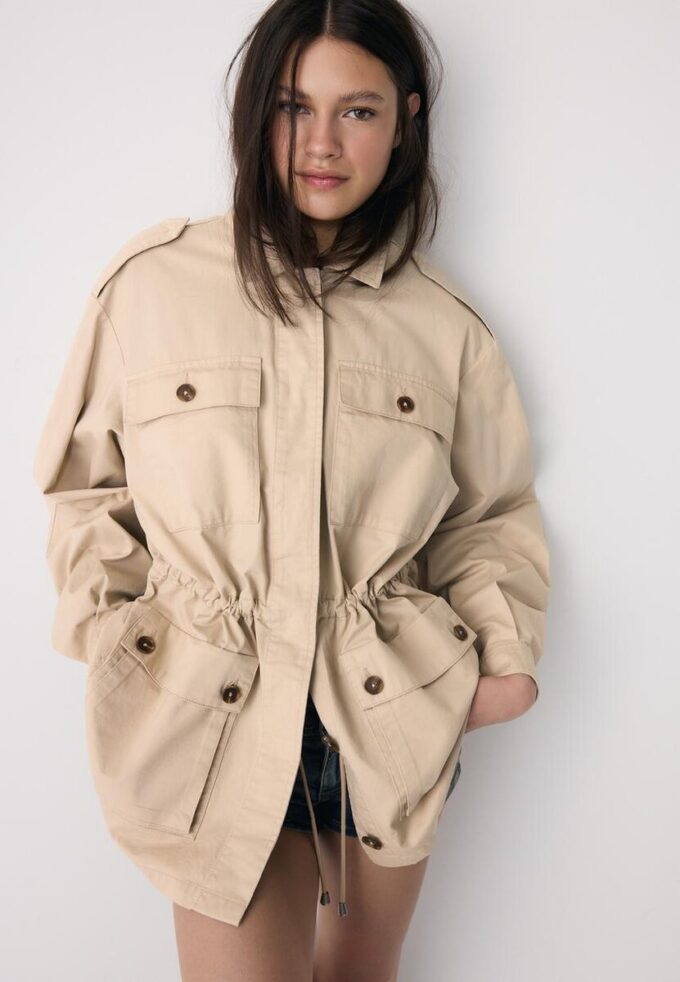 Baumwollparka mit Taschen Baumwollparka mit Taschen