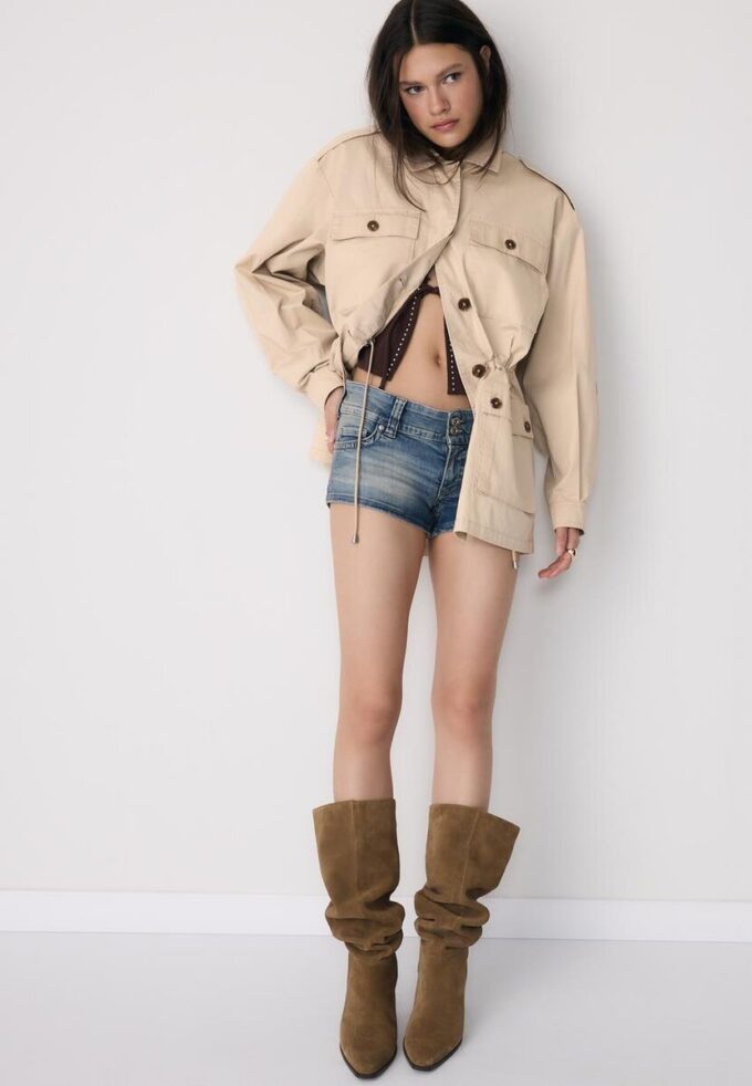 Baumwollparka mit Taschen Baumwollparka mit Taschen