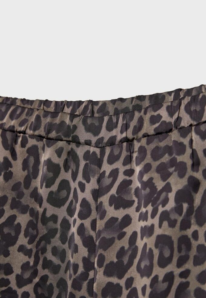 Bedruckte, fließende Satin-Hose
