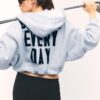 Bedrucktes Bomber-Sweatshirt mit Kapuze Bedrucktes Bomber-Sweatshirt mit Kapuze