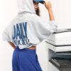 Bedrucktes Bomber-Sweatshirt mit Kapuze Bedrucktes Bomber-Sweatshirt mit Kapuze