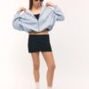 Bedrucktes Bomber-Sweatshirt mit Kapuze Bedrucktes Bomber-Sweatshirt mit Kapuze