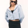 Bedrucktes Bomber-Sweatshirt mit Kapuze Bedrucktes Bomber-Sweatshirt mit Kapuze