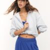 Bedrucktes Bomber-Sweatshirt mit Kapuze Bedrucktes Bomber-Sweatshirt mit Kapuze