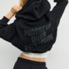 Bedrucktes Bomber-Sweatshirt mit Kapuze Bedrucktes Bomber-Sweatshirt mit Kapuze
