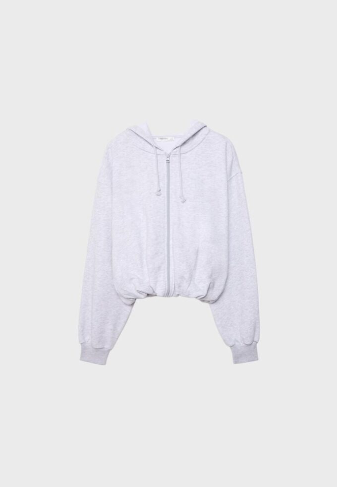 Bedrucktes Bomber-Sweatshirt mit Kapuze Bedrucktes Bomber-Sweatshirt mit Kapuze