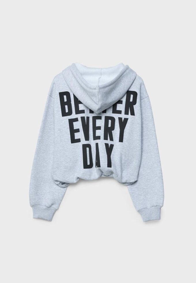 Bedrucktes Bomber-Sweatshirt mit Kapuze Bedrucktes Bomber-Sweatshirt mit Kapuze