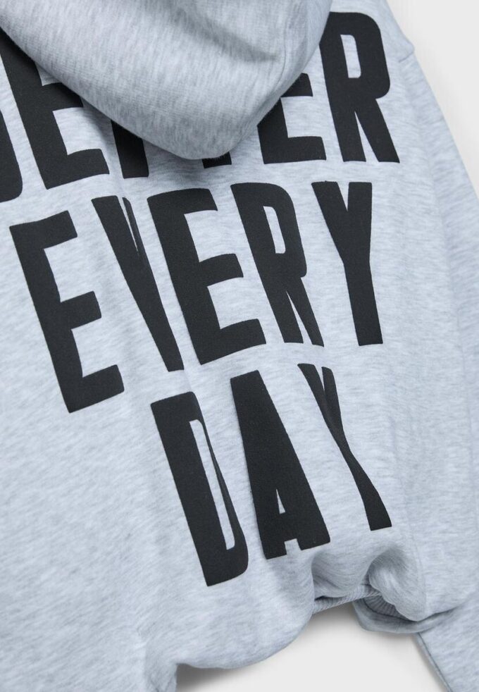 Bedrucktes Bomber-Sweatshirt mit Kapuze Bedrucktes Bomber-Sweatshirt mit Kapuze