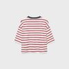 Bedrucktes, gestreiftes Kurzarm-T-Shirt Bedrucktes, gestreiftes Kurzarm-T-Shirt