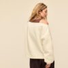 Bedrucktes Sweatshirt mit U-Boot-Ausschnitt Bedrucktes Sweatshirt mit U-Boot-Ausschnitt