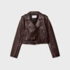 Bikerjacke aus Kunstleder mit Gürtel Bikerjacke aus Kunstleder mit Gürtel
