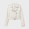 Bikerjacke aus Kunstleder mit Gürtel Bikerjacke aus Kunstleder mit Gürtel