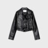 Bikerjacke aus Kunstleder mit Gürtel Bikerjacke aus Kunstleder mit Gürtel