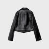 Bikerjacke aus Kunstleder mit Gürtel Bikerjacke aus Kunstleder mit Gürtel