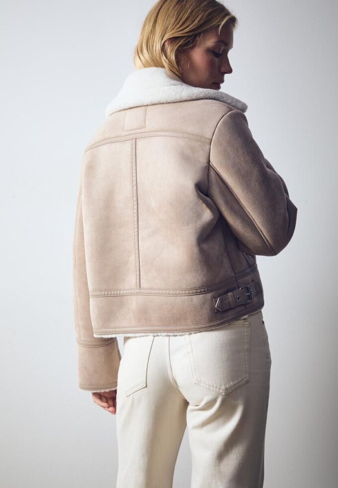 Bikerjacke aus Kunstwildleder Bikerjacke aus Kunstwildleder