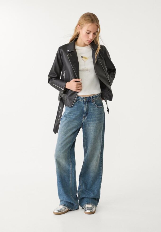 Bikerjacke in Lederoptik Bikerjacke in Lederoptik