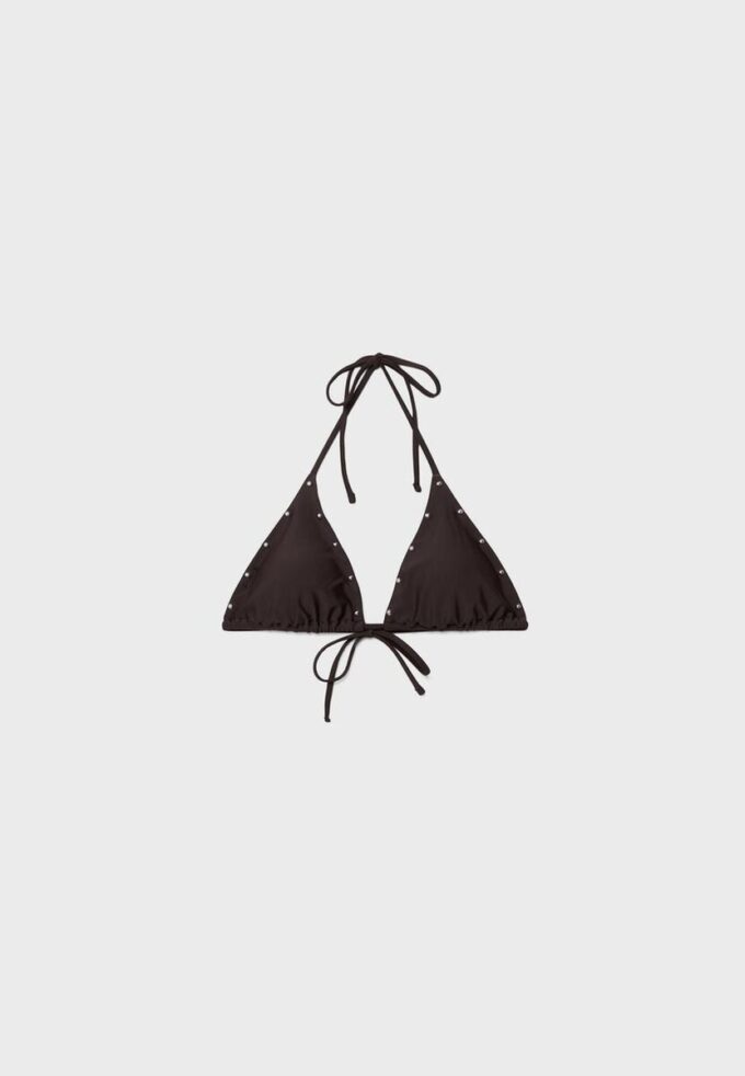 Bikini-Oberteil im Dreieck-Schnitt mit Nieten Bikini-Oberteil im Dreieck-Schnitt mit Nieten