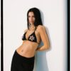 Bikini-Oberteil im Triangel-Schnitt mit Blumenstickerei