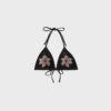 Bikini-Oberteil im Triangel-Schnitt mit Blumenstickerei