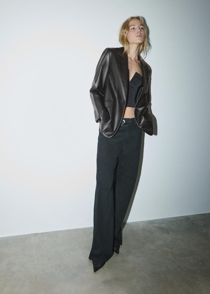 Blazer in Regular Fit mit Lederoptik Blazer in Regular Fit mit Lederoptik