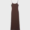 Blondes Midi-Kleid mit Spitzenriemen