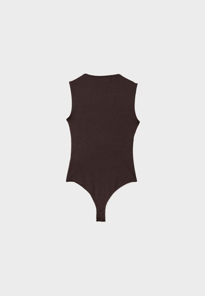 Body aus Polyamid mit quadratischem Ausschnitt Body aus Polyamid mit quadratischem Ausschnitt