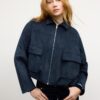 Bomberjacke aus Kunstwildleder Bomberjacke aus Kunstwildleder