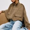 Bomberjacke aus Kunstwildleder Bomberjacke aus Kunstwildleder
