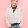 Bomberjacke aus Kunstwildleder
