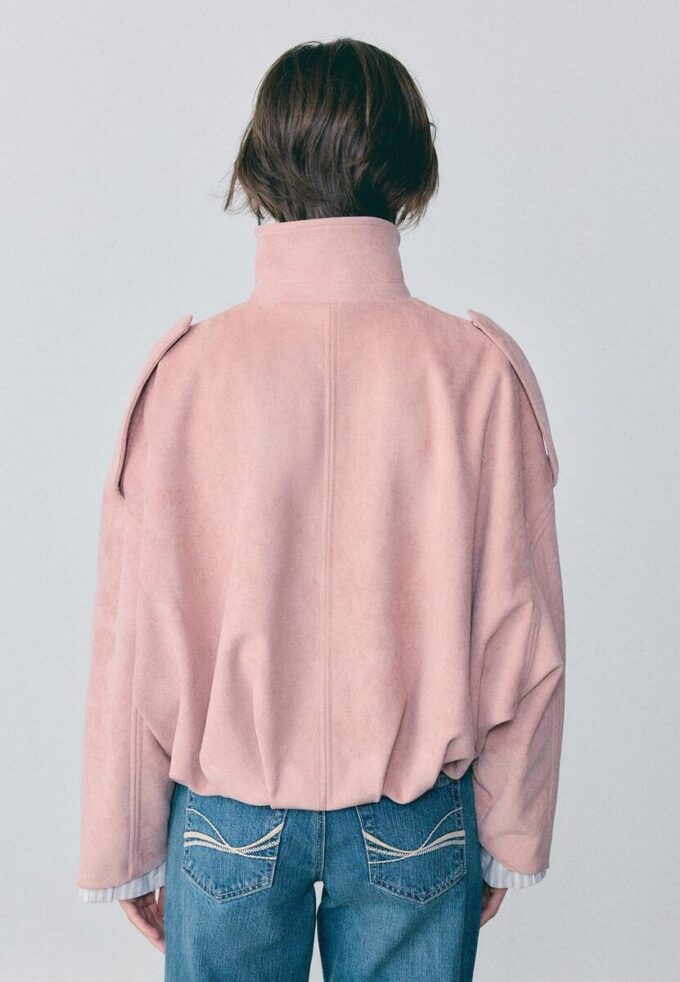 Bomberjacke aus Kunstwildleder Bomberjacke aus Kunstwildleder