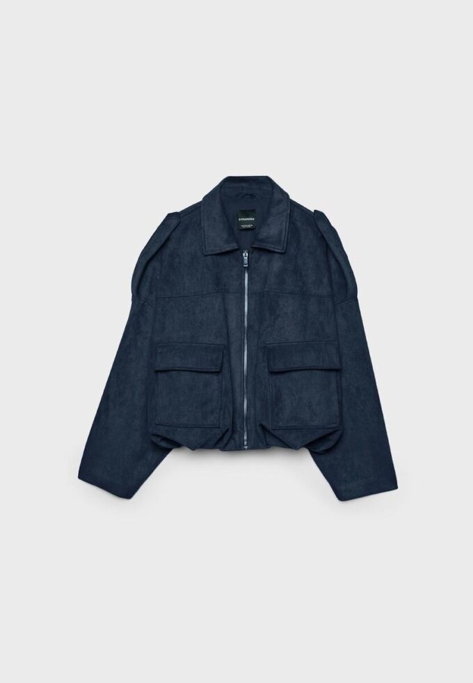 Bomberjacke aus Kunstwildleder Bomberjacke aus Kunstwildleder