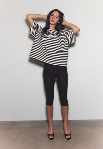 Boxy-T-Shirt mit kurzen Ärmeln