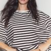 Boxy-T-Shirt mit kurzen Ärmeln