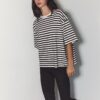 Boxy-T-Shirt mit kurzen Ärmeln