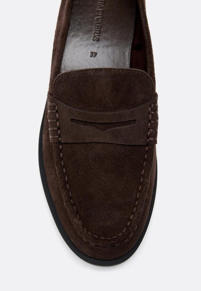Braune Leder-Loafer