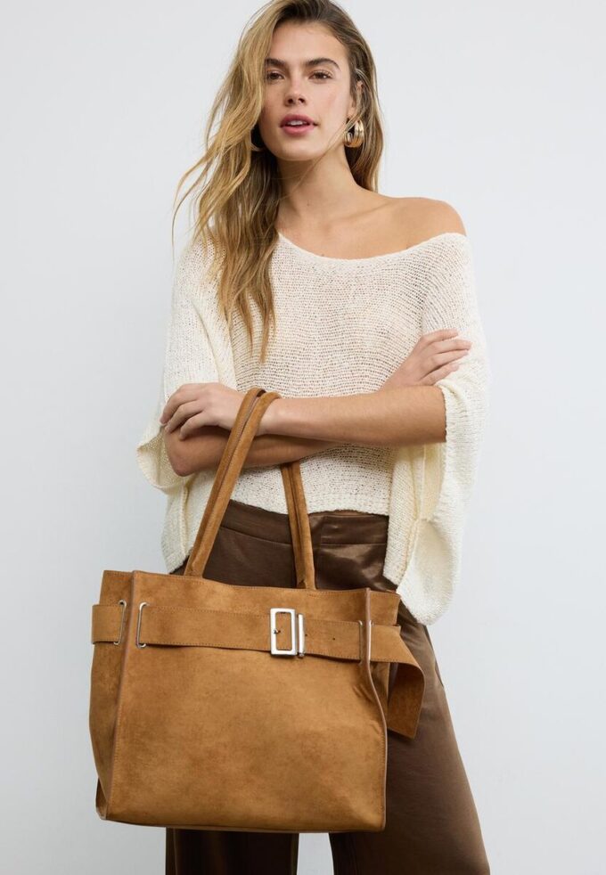 City-Shopper-Tasche mit Schnallendetail