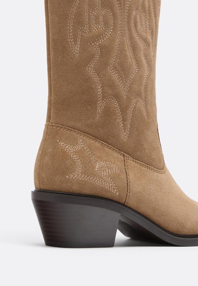 Cowboy-Stiefel aus Spaltleder