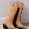 Cowboy-Stiefel aus Spaltleder