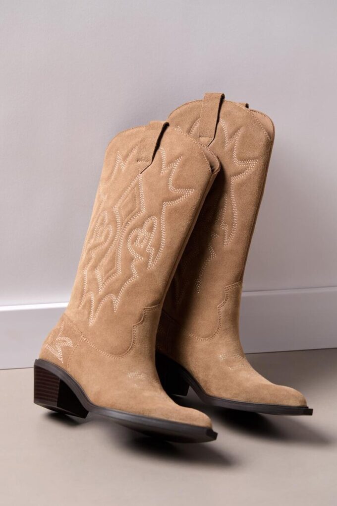 Cowboy-Stiefel aus Spaltleder